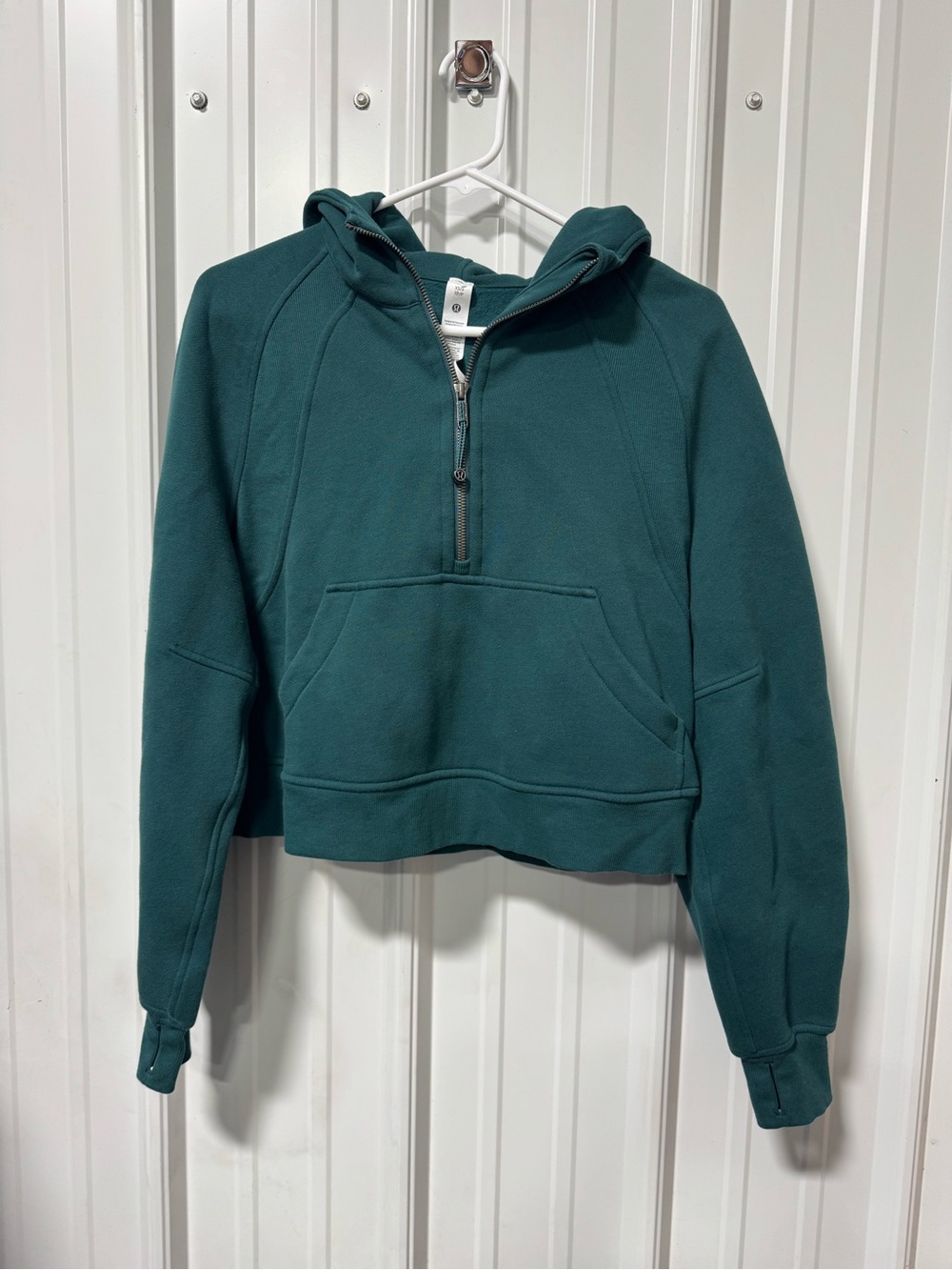 Lululemon Scuba Oversized Half-Zip Hoodie in Storm Teal Size XS/S